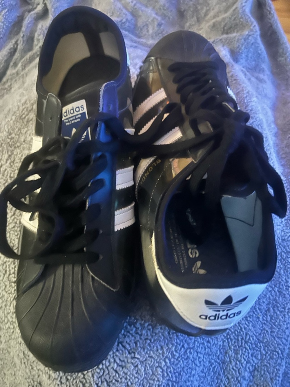 Blondey McCoy x Superstar Black Adidas Shoes!